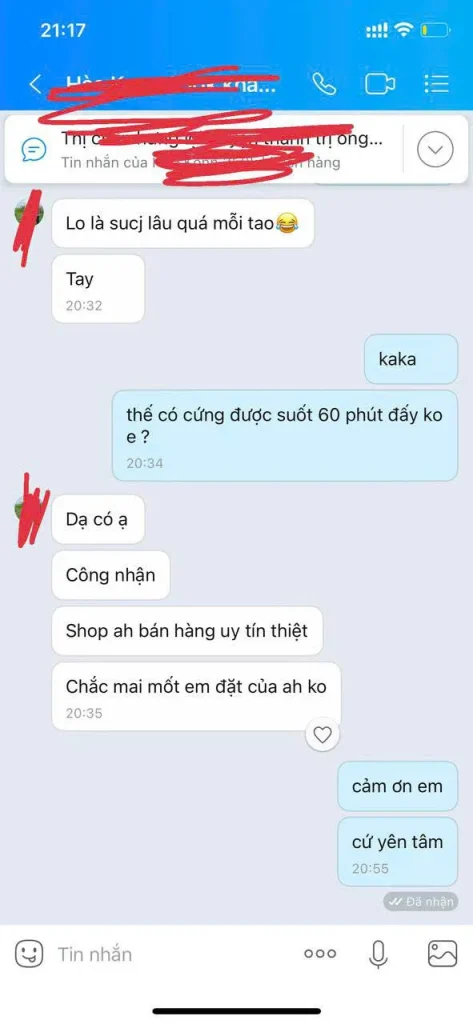 Khách hàng đánh giá shop uy tín và sản phẩm giá rẻ chất lượng