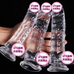🔥 Dương Vật Giả Có Bìu Trong Suốt (5 Size XS-XL): Đế Gắn Tường, Giá Rẻ 🚀 AQK