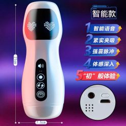 Cốc thủ dâm silicon mềm giá rẻ – Mẫu mắt tim dễ thương, tích hợp rung và âm thanh