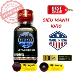 Chai Popper Chicago USA 30ml chính hãng PWD tem mác đầy đủ.