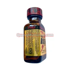 Cận cảnh tem chống giả và bao bì nhãn vàng của Popper Gold Rush 30ml.