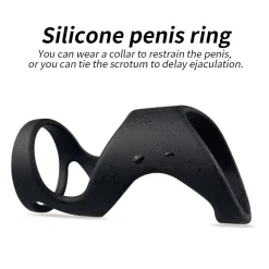 Vòng đeo silicon màu đen đeo gốc và thân dương vật