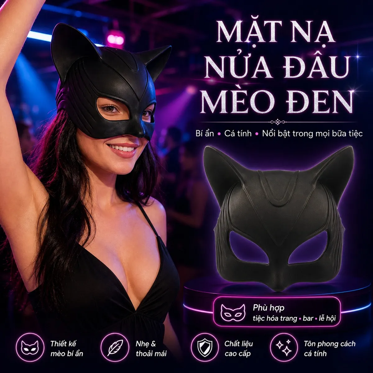 thiet-ke-mat-na-meo-tinh-nghich-va-chi-tiet Thiết kế mặt nạ mèo tinh nghịch và chi tiết