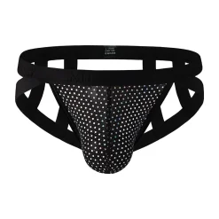 🔥 Quần Lót Jockstrap Nam Đai Đen: Phối Dây Vắt Dọc Mông, Kín Cu Cực Sexy 🚀 13 Q11JM