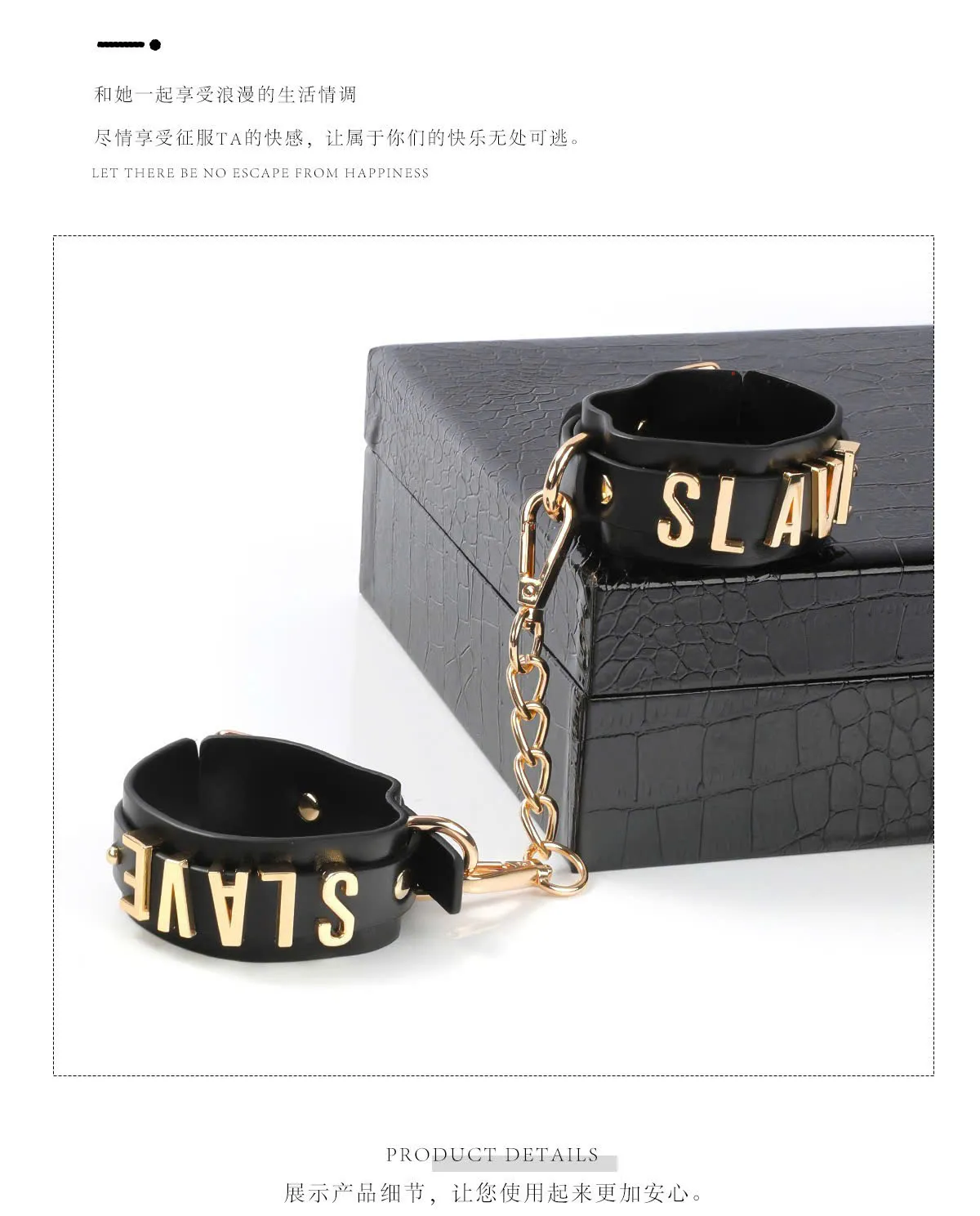 🔥 Bộ BDSM Da PU Cao Cấp Mạ Vàng: Còng Tay, Còng Chân, Vòng Cổ – Sang Trọng & Quyền Lực 🚀 BT16-C17-CO19-48JM - Ảnh 15