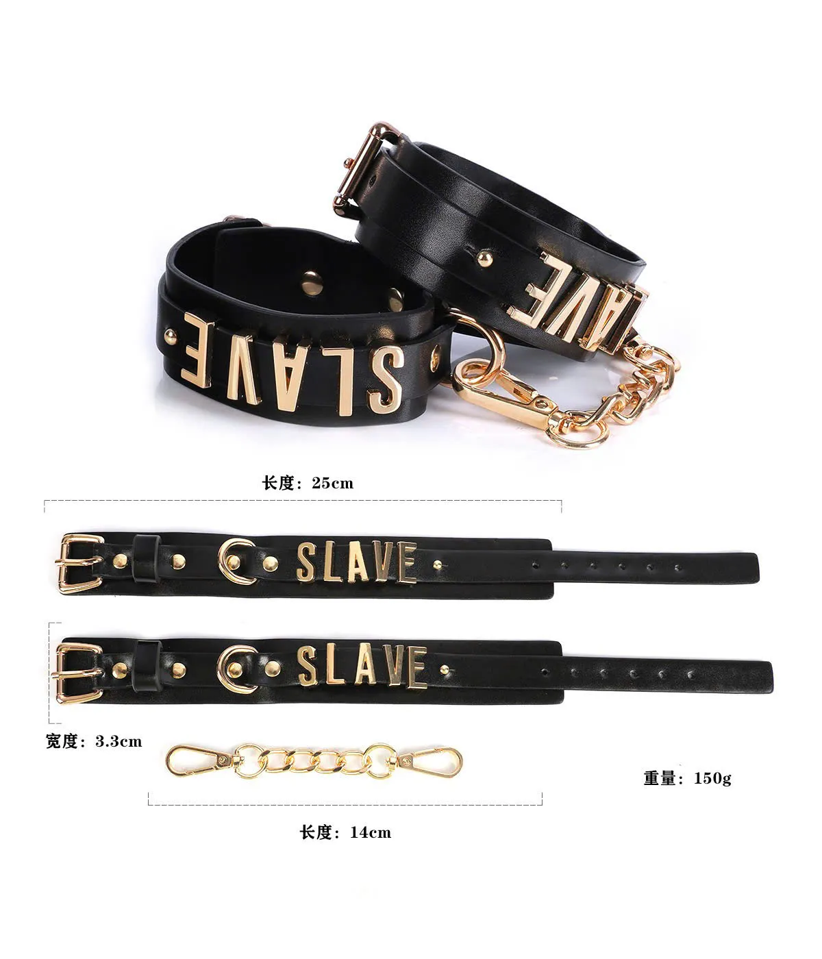 🔥 Bộ BDSM Da PU Cao Cấp Mạ Vàng: Còng Tay, Còng Chân, Vòng Cổ – Sang Trọng & Quyền Lực 🚀 BT16-C17-CO19-48JM - Ảnh 13