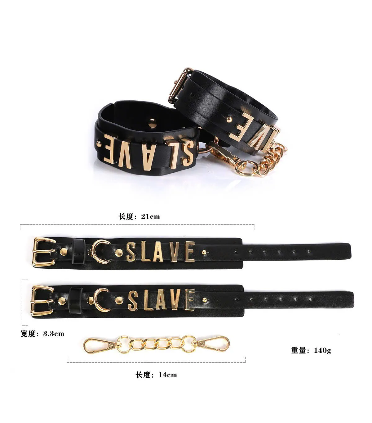 🔥 Bộ BDSM Da PU Cao Cấp Mạ Vàng: Còng Tay, Còng Chân, Vòng Cổ – Sang Trọng & Quyền Lực 🚀 BT16-C17-CO19-48JM - Ảnh 8