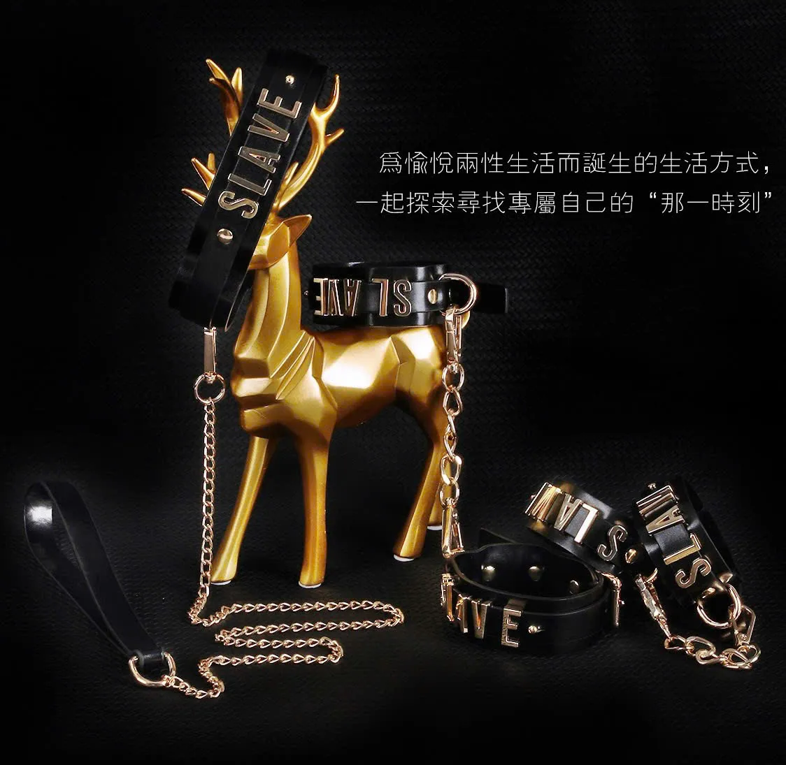 🔥 Bộ BDSM Da PU Cao Cấp Mạ Vàng: Còng Tay, Còng Chân, Vòng Cổ – Sang Trọng & Quyền Lực 🚀 BT16-C17-CO19-48JM - Ảnh 3