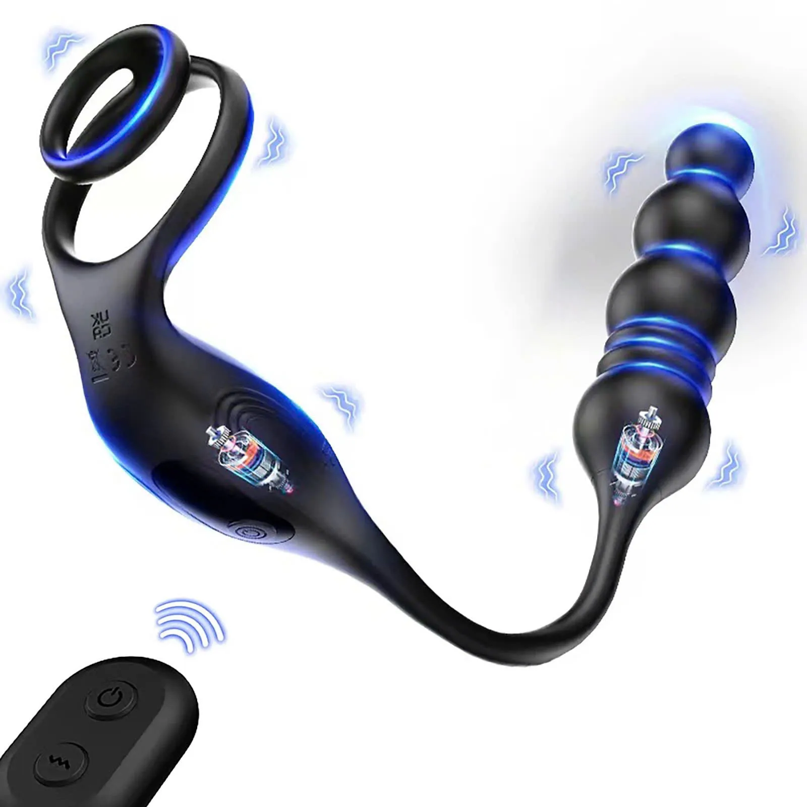 🔥 Bộ Plug Rung Thụt Kép Hậu Môn & Vòng Đeo Dương Vật 3 Trong 1 - CỰC SƯỚNG 🚀 PL74JM - Ảnh 8