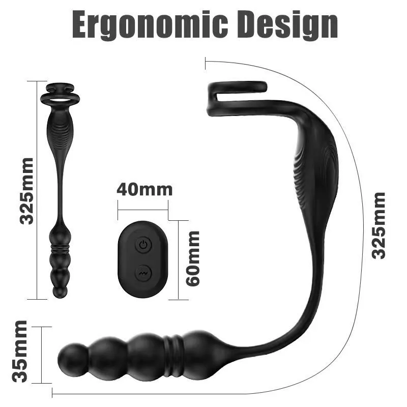 🔥 Bộ Plug Rung Thụt Kép Hậu Môn & Vòng Đeo Dương Vật 3 Trong 1 - CỰC SƯỚNG 🚀 PL74JM - Ảnh 12