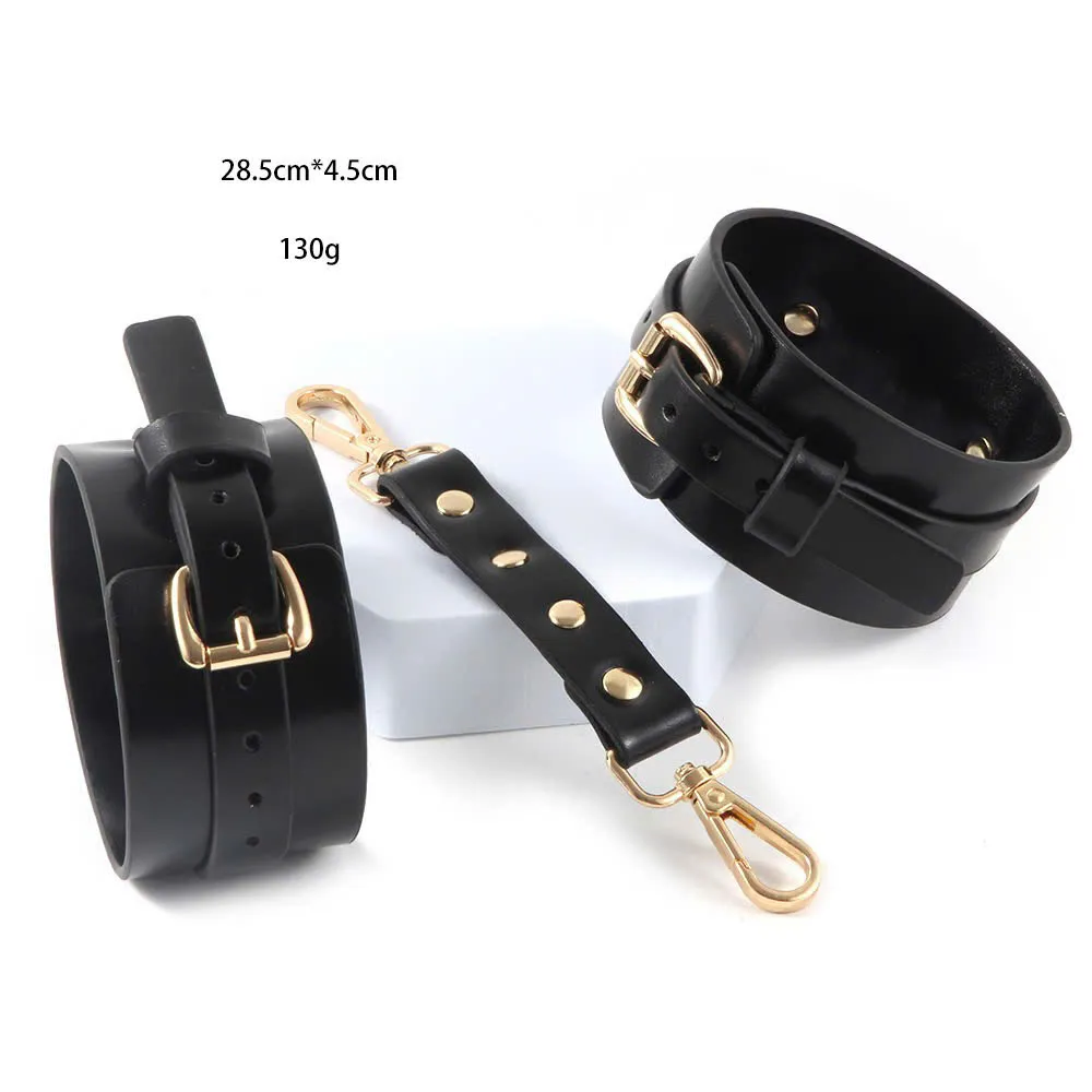 🔥 Còng Tay BDSM Da PU: Khuy Cài Mạ Vàng Cao Cấp, Cực Kỳ Sang Trọng 🚀D11JM - Ảnh 4