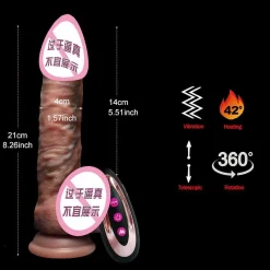 🔥 Dương Vật Giả Siêu Thật Gân Xanh Trắng Hồng: Rung Thụt Mạnh Và Sưởi Ấm 🚀D42JM