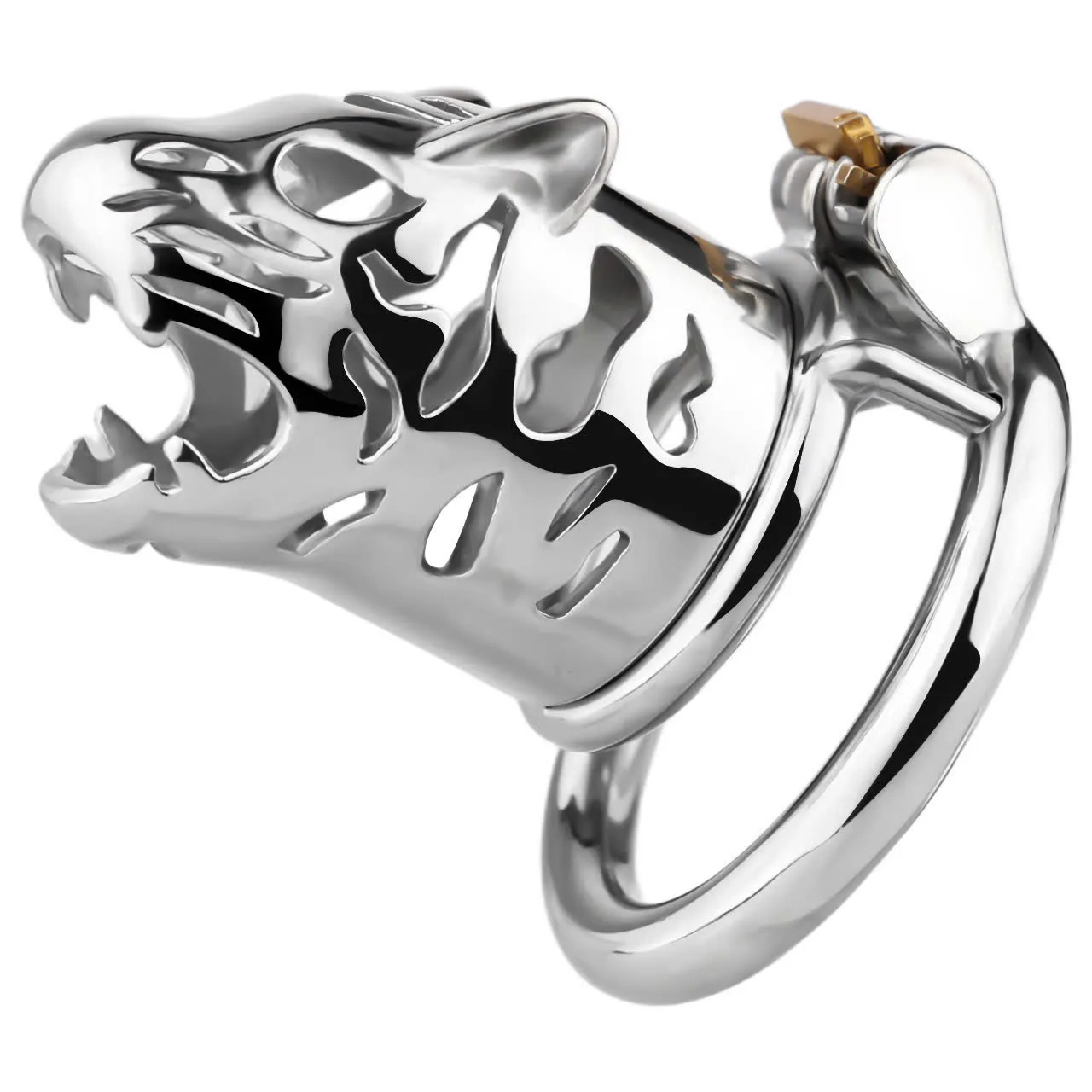 🔥 Khóa Dương Vật Inox 304 Đầu Hổ: Chống Gỉ, Kháng Khuẩn, Nam Tính Đỉnh Cao 🚀K65JM