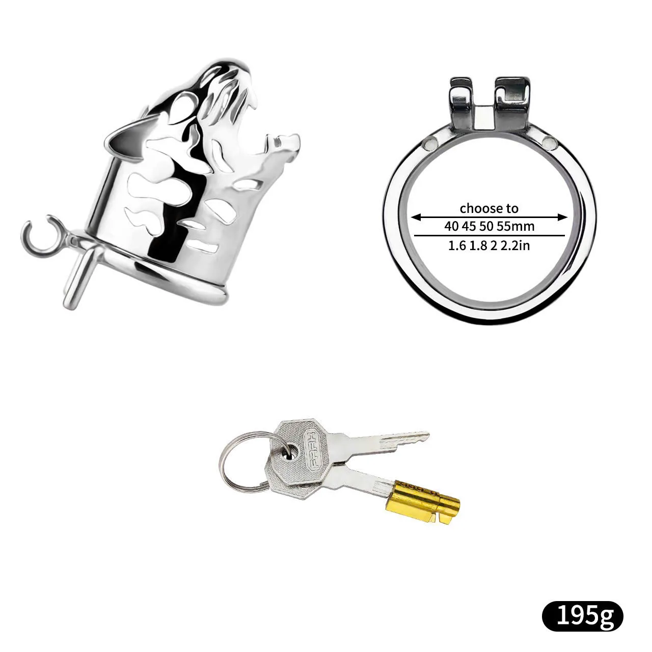 🔥 Khóa Dương Vật Inox 304 Đầu Hổ: Chống Gỉ, Kháng Khuẩn, Nam Tính Đỉnh Cao 🚀K65JM - Ảnh 5