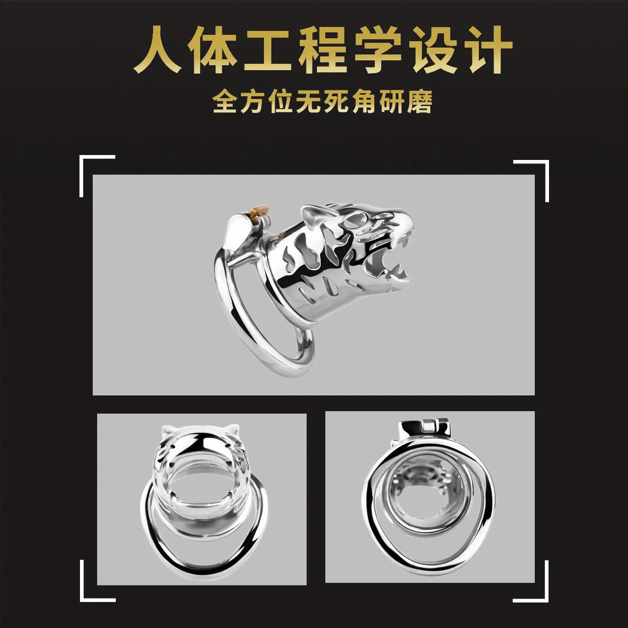 🔥 Khóa Dương Vật Inox 304 Đầu Hổ: Chống Gỉ, Kháng Khuẩn, Nam Tính Đỉnh Cao 🚀K65JM - Ảnh 9
