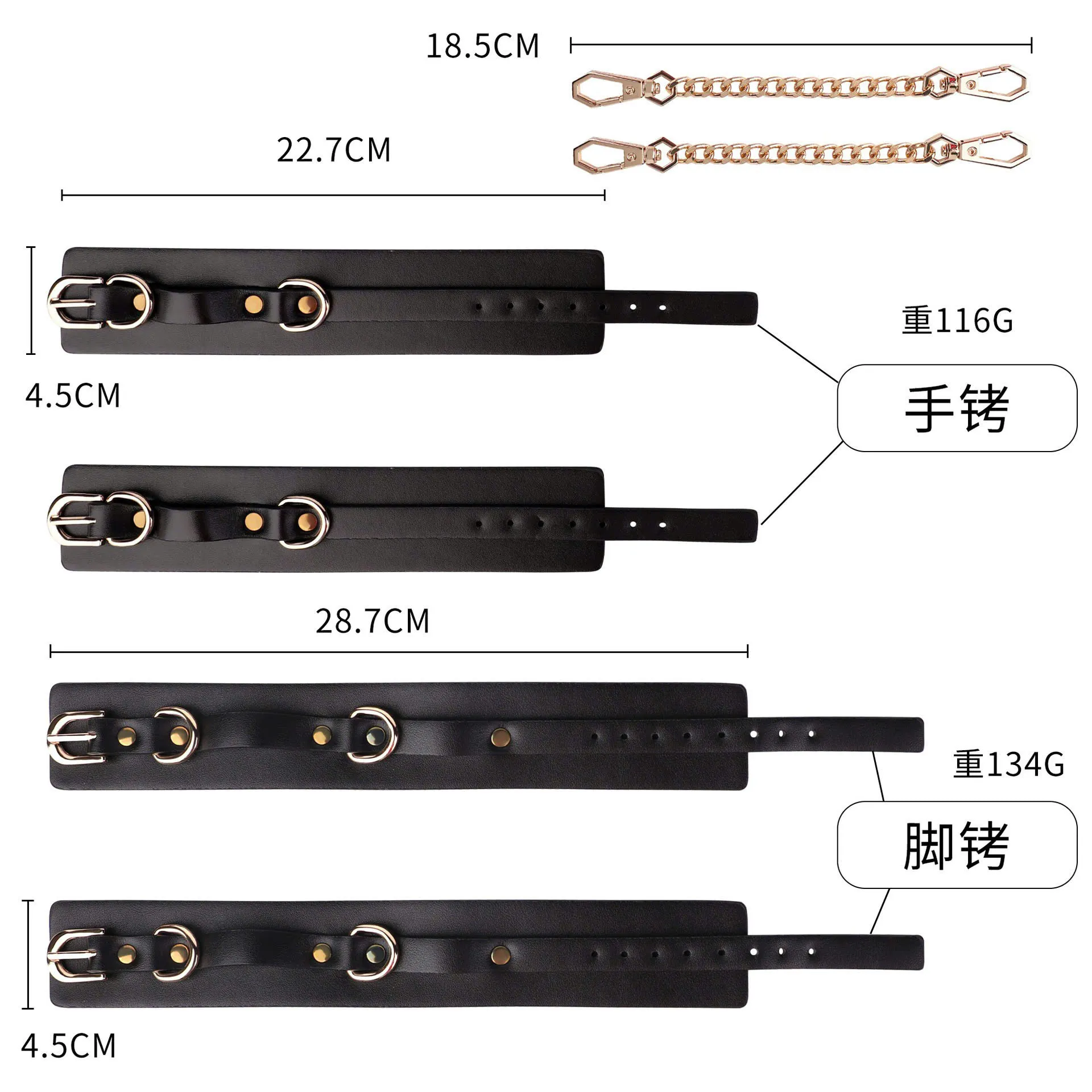 🔥 Còng Tay Chân Da PU Mạ Vàng Cao Cấp: Da Xịn Mềm Mại, Sang Trọng 🚀 SKE9JV - Ảnh 14