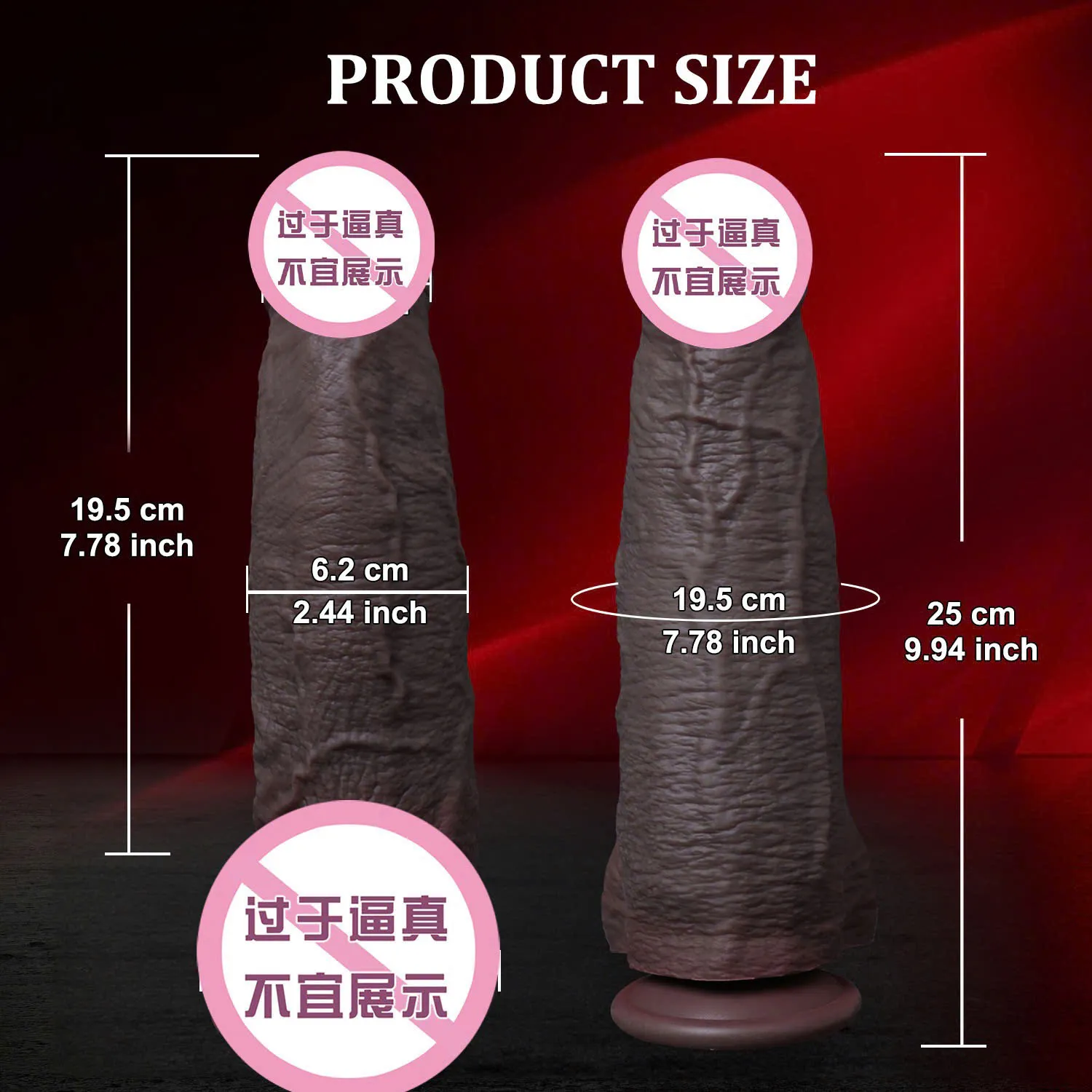 🔥 Dương Vật Giả Big Size Cao Cấp (25x19.6x6.2cm): Lớp Da Kéo Dãn Lộn Quy Đầu Như Thật 🚀CGP90JC - Ảnh 7