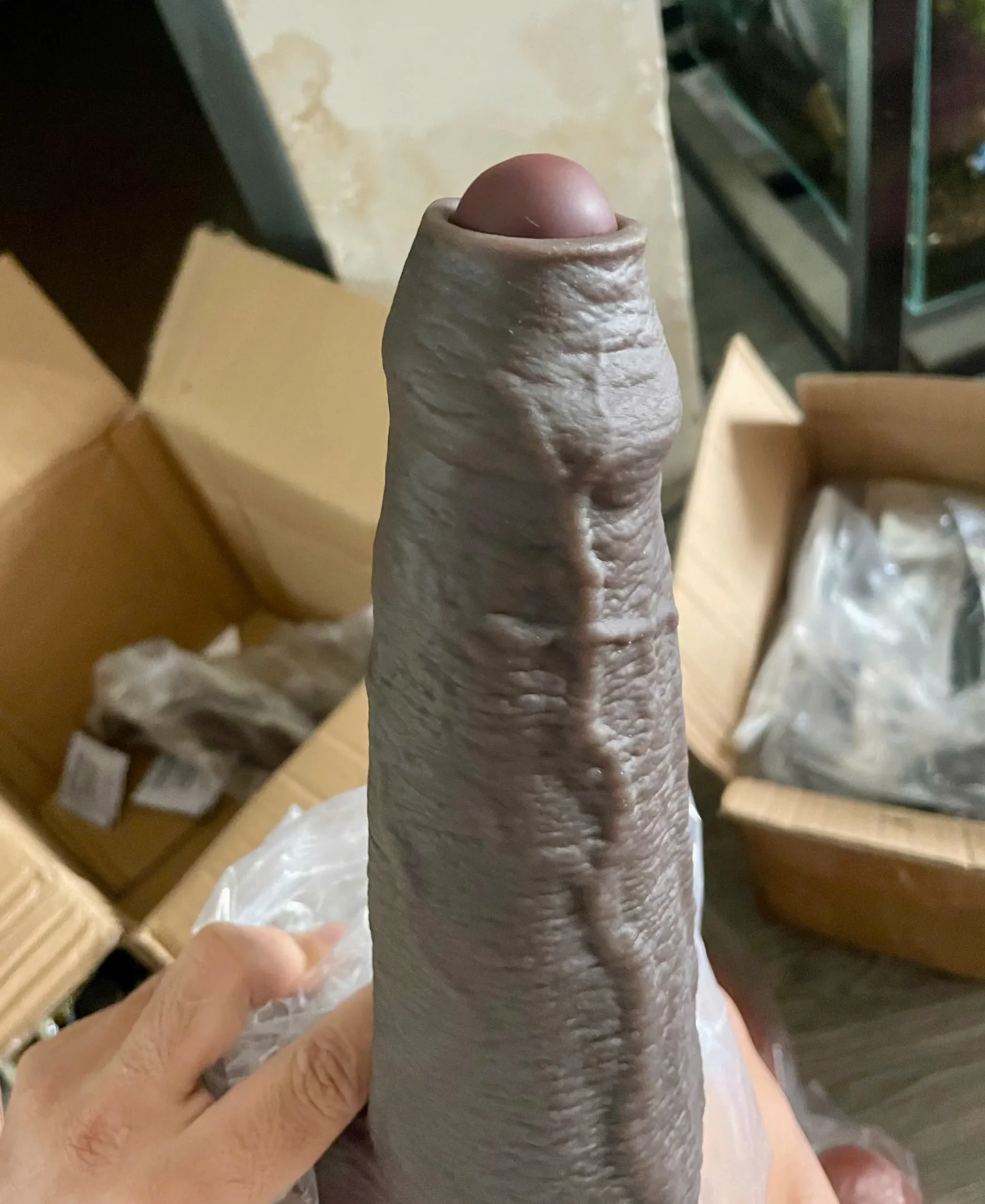 🔥 Dương Vật Giả Big Size Cao Cấp (25x19.6x6.2cm): Lớp Da Kéo Dãn Lộn Quy Đầu Như Thật 🚀CGP90JC - Ảnh 8