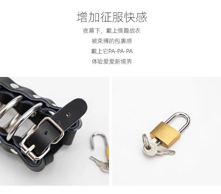 🔥 Khóa Dương Vật BDSM Da Phối Inox 3 Vòng: Hầm Hố, Đeo Xích Dắt Nô Lệ 🚀 DSR12JR - Ảnh 9