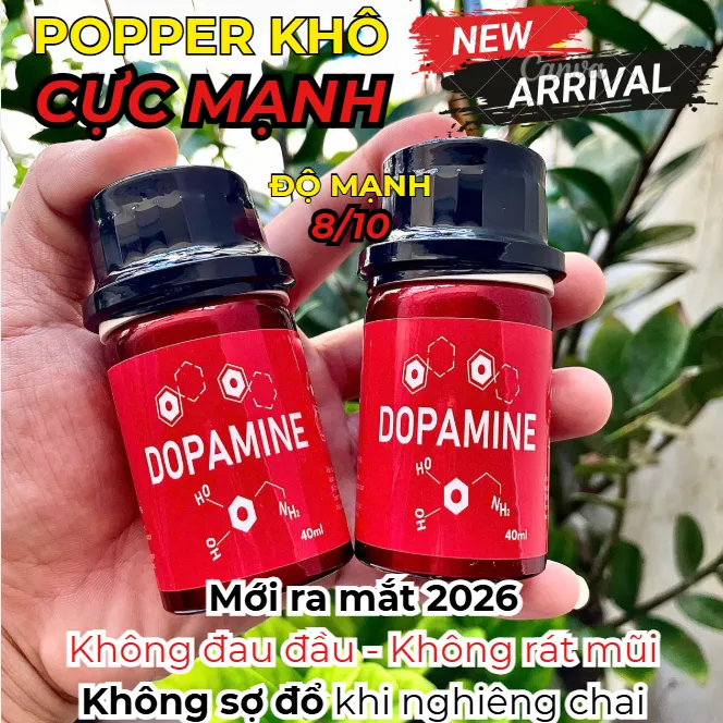 🔥 Popper Khô Dopamine Đỏ Chai Nhôm Size Lớn: Cực Mạnh 8/10, Thơm Dịu, Giá Mềm 🚀