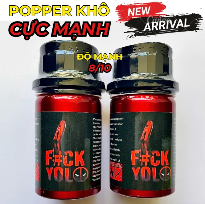 🔥 Popper Khô Fuck Yolo Chai Nhôm Size Lớn: Cực Mạnh 8/10, Thơm Dịu, Không Rát Mũi 🚀