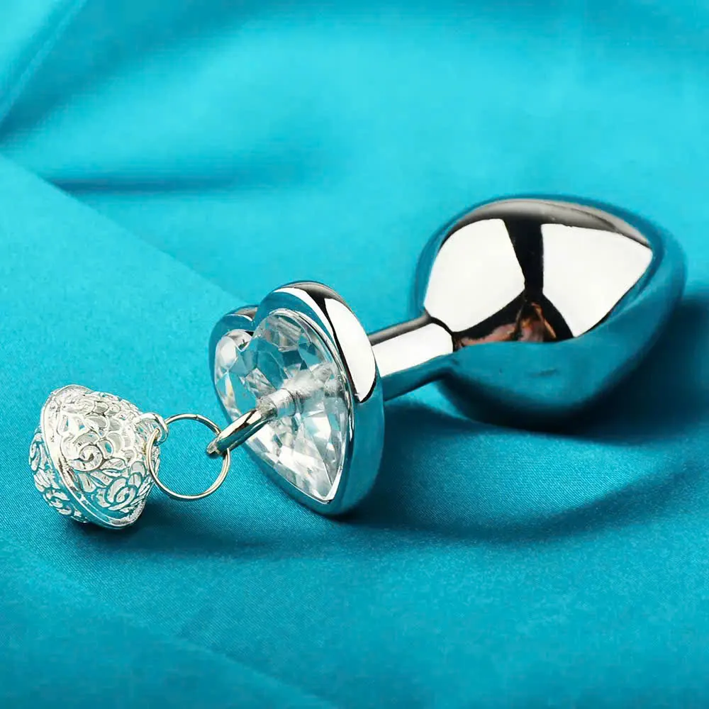 🔥 Anal Plug Inox Hình Giọt Nước Gắn Đá Lấp Lánh Kèm Chuông Cute: Đồ Chơi BDSM Giá Rẻ Cực Đáng Tiền 🚀 MDR8JL