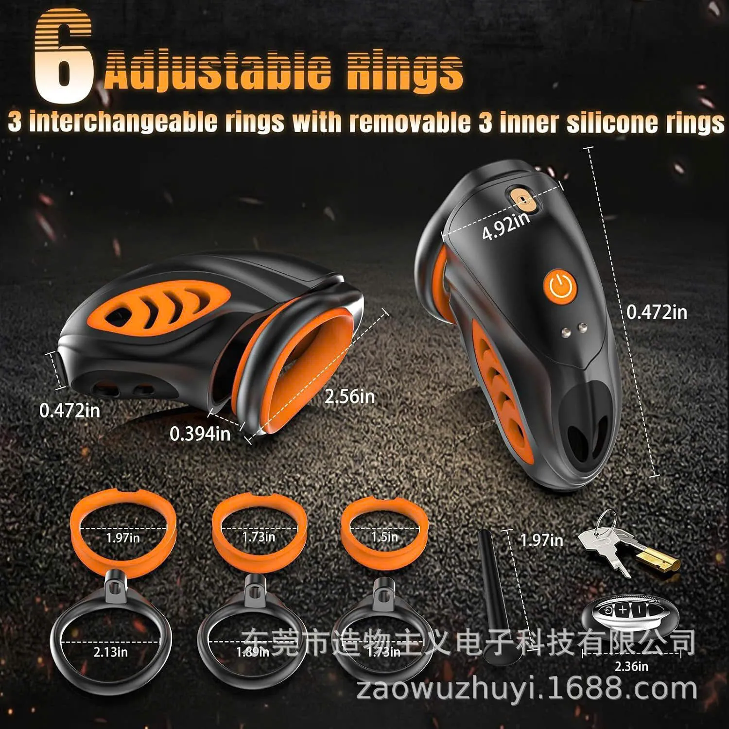🔥 Khóa Dương Vật Kích Điện Thông Minh Cao Cấp (Kèm 6 Vòng Đủ Size & Sounding): Điều Khiển App & Remote 🚀CDT130JD - Ảnh 2