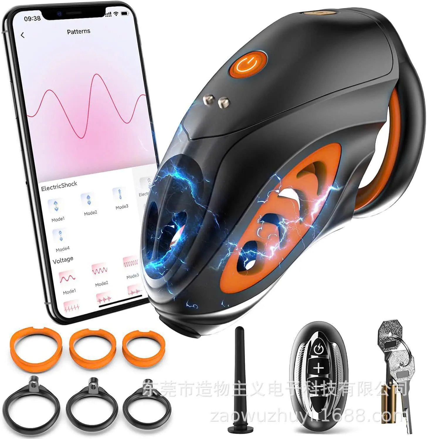 🔥 Khóa Dương Vật Kích Điện Thông Minh Cao Cấp (Kèm 6 Vòng Đủ Size & Sounding): Điều Khiển App & Remote 🚀CDT130JD