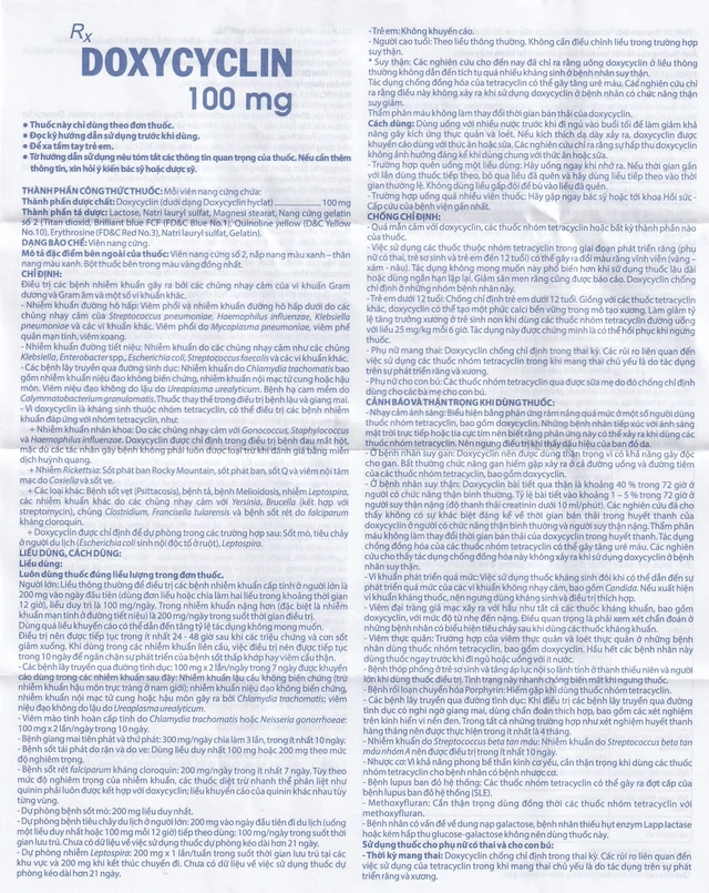 🔥 Thuốc Phòng Ngừa Lây Nhiễm Giang Mai, Bệnh Lậu, Chlamydia: Doxycycline 100mg Chính Hãng 🚀CFD - Ảnh 7